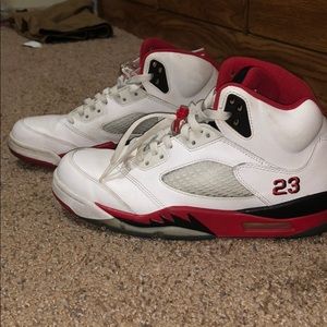 Fire Red 5’s size 8.5